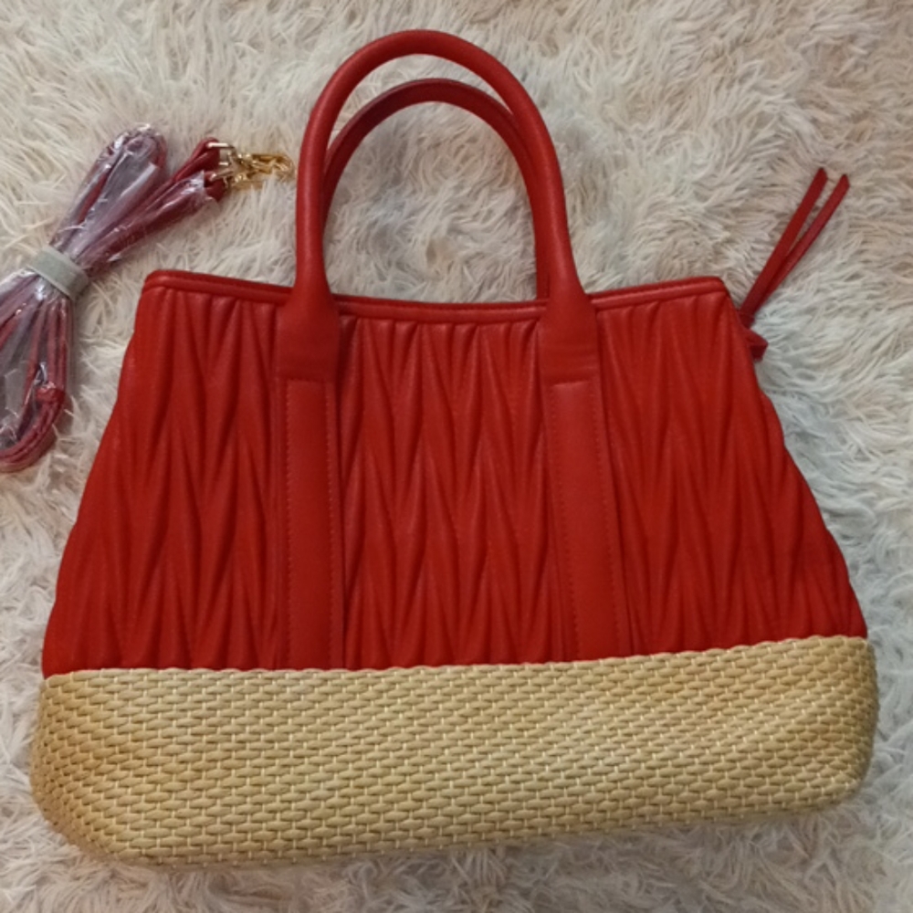 Red handbag
